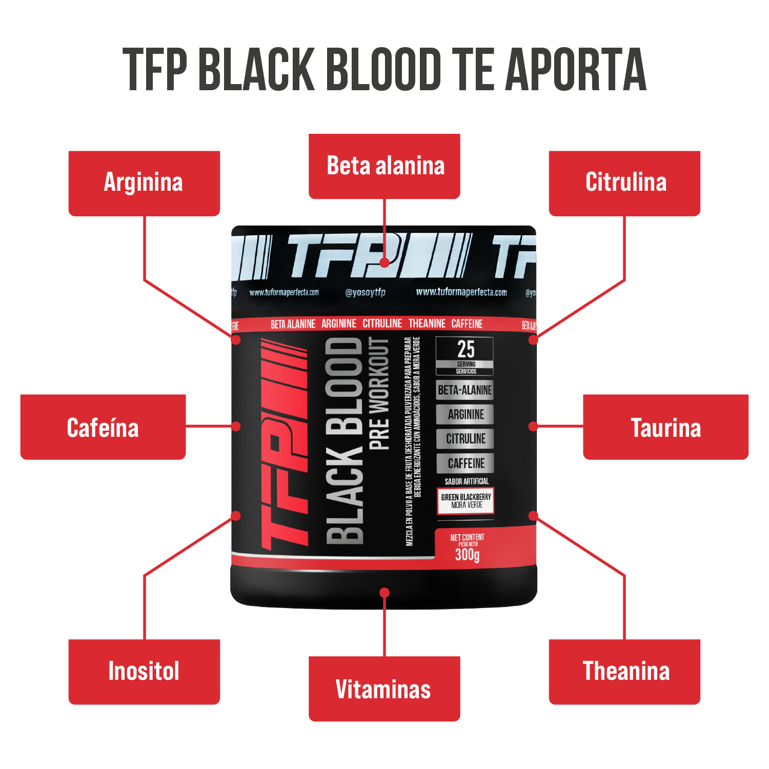 Pre Entrenamiento TFP Black Blood 300 Grs (2)